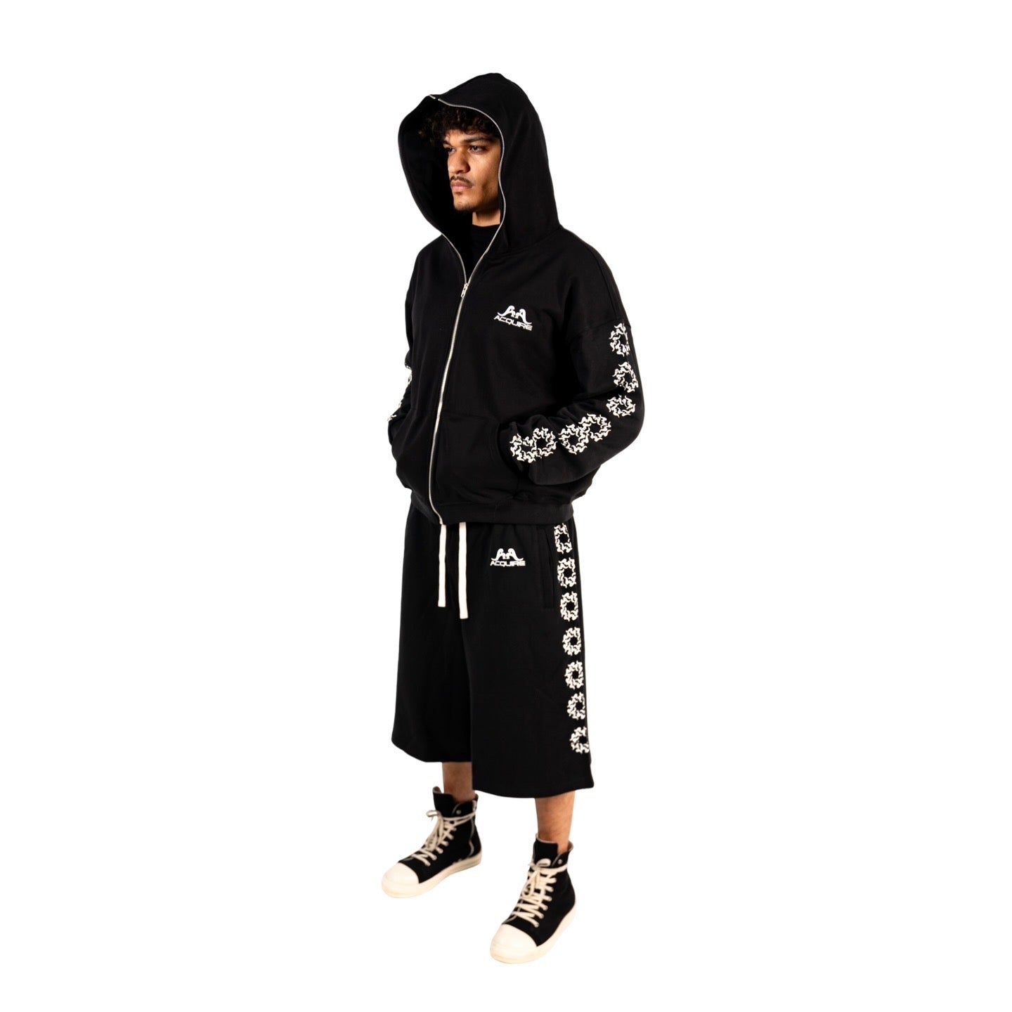 Acquire "AA Logo" Full-Zip Hoodie Black