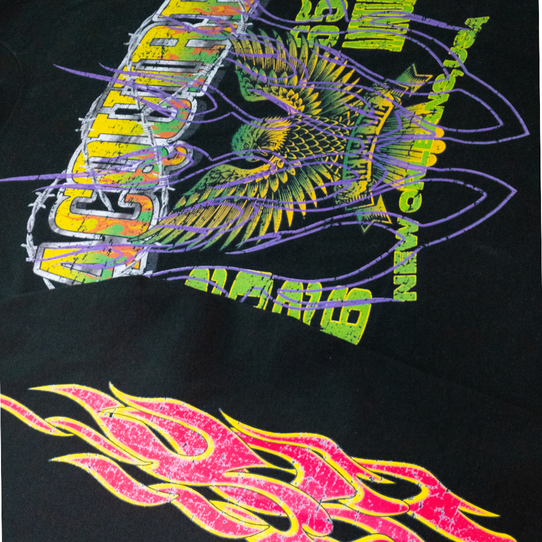 Acquire Oversized “Mardi Gras” LS Tee Black