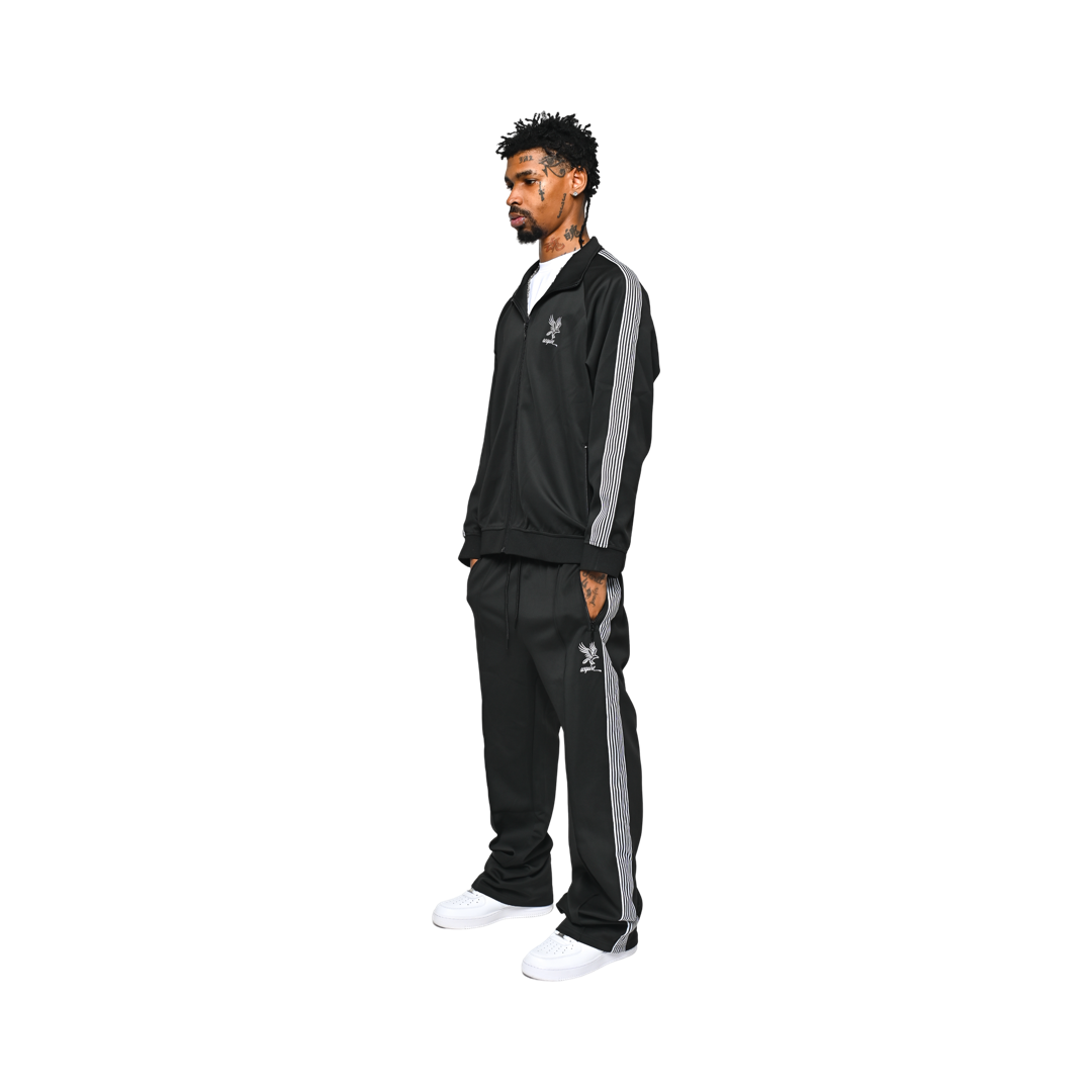 Black Acquire Track Suit Pants