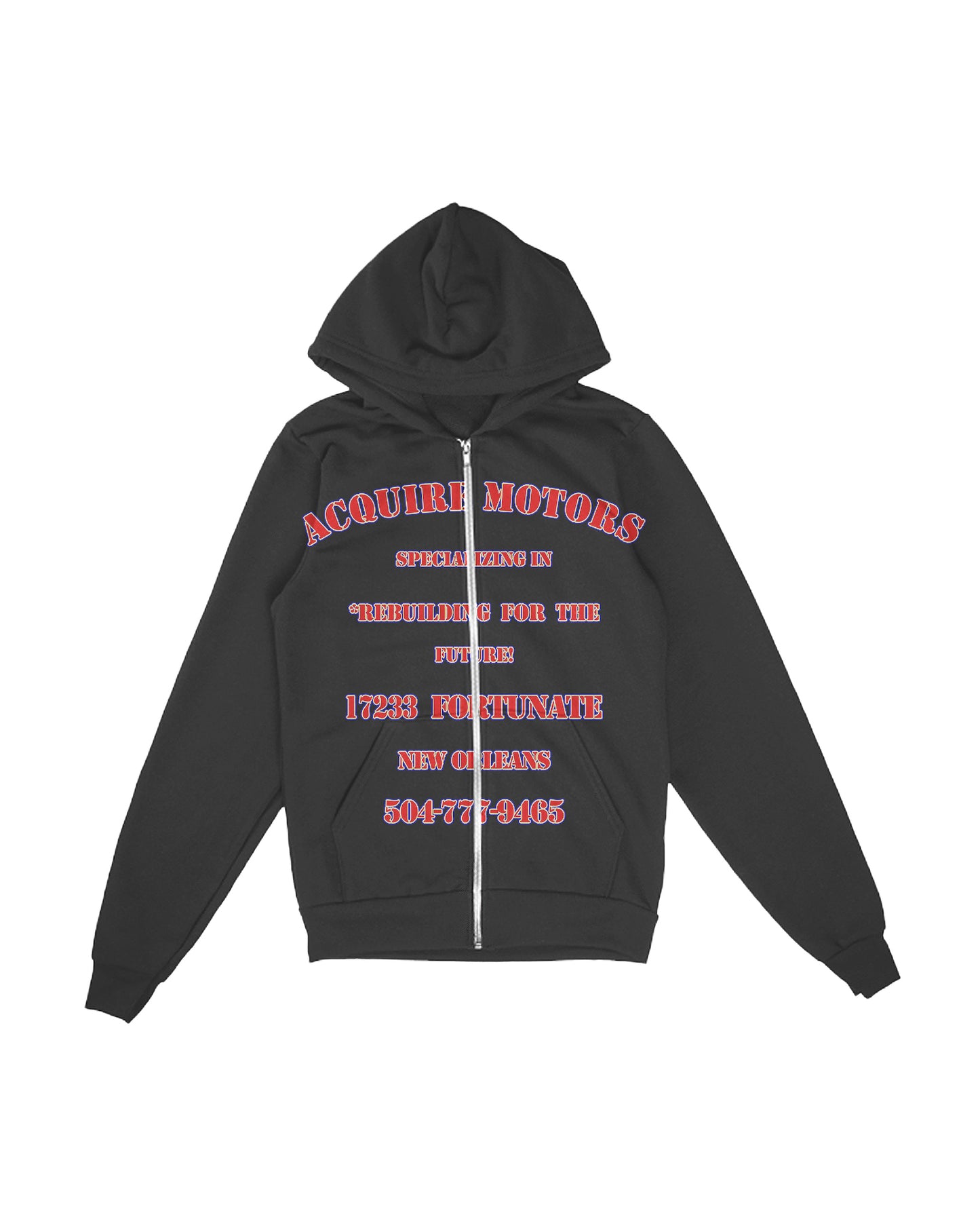 "Acquire Motors" Zip Up Hoodie