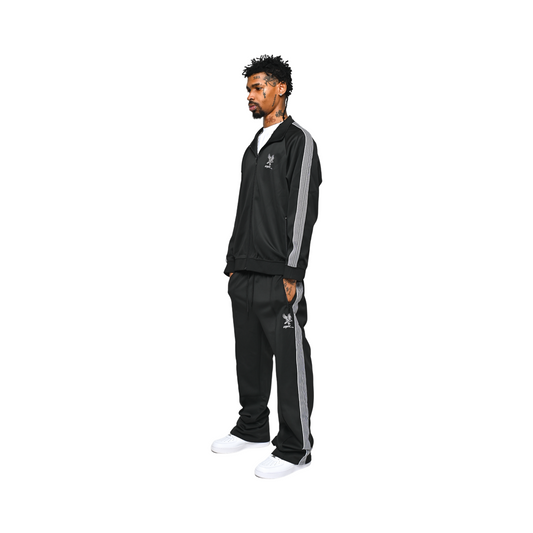 Black Acquire Track Suit Pants