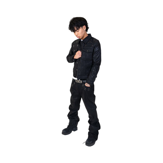 Acquire "Black Wax" Denim Jacket