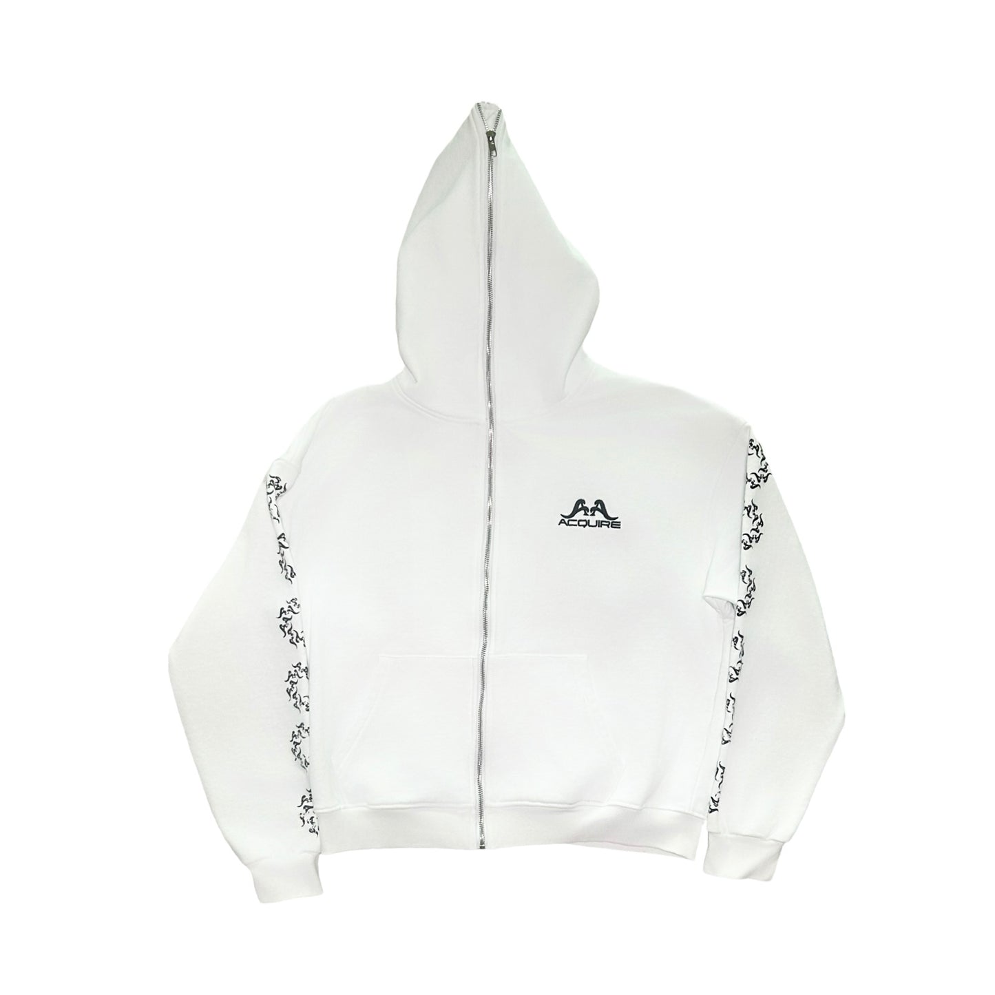 Acquire "AA Logo" Full-Zip Hoodie White