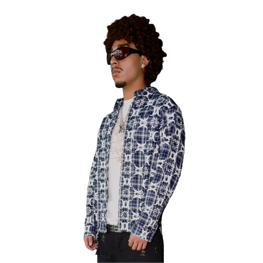 Acquire Custom Flannel Navy